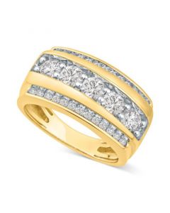 Men's Diamond Multirow Band (2 ct. t.w.) in 10k Gold