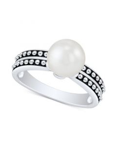 Cultured Freshwater Pearl (8-1/2mm) Beaded Ring in Sterling Silver