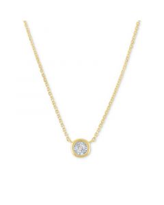 Diamond Bezel 18" Pendant Necklace (1/20 ct. t.w.) in 10k Gold