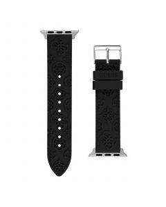 Women's Black Logo Silicone Strap 42mm, 43mm ,44mm Apple Watch Band