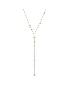 Diamond Lariat Choker Necklace (1/4 ct. t.w.) in 10k Gold, 14" + 2" extender, Created for Macy's