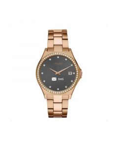 Connected Unisex Rose Gold-Tone Metal Bracelet Smart Watch 45mm