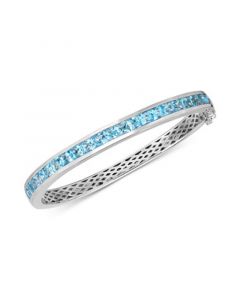 Gemstone Bangle Bracelet (9 ct. t.w.) in Sterling Silver