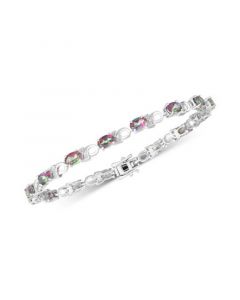 Mystic Topaz (7 1/2 ct. t.w.) & Diamond Accent Link Bracelet in Sterling Silver