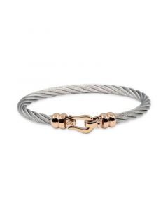 Buckle & Cable Bangle Bracelet