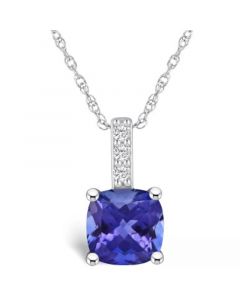 Tanzanite (2-1/3 Ct. t.w.) and Diamond Accent Pendant Necklace