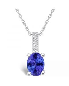 Tanzanite (1-1/4 Ct. t.w.) and Diamond Accent Pendant Necklace