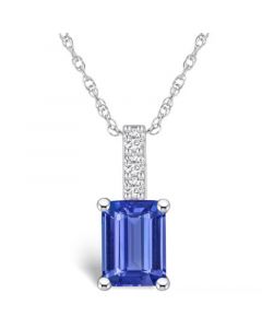 Tanzanite (1-1/8 Ct. t.w.) and Diamond Accent Pendant Necklace