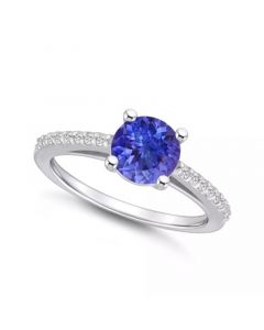 Tanzanite (1-3/8 Ct. t.w.) and Diamond (1/6 Ct. t.w.) Ring