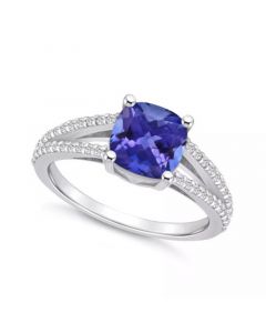 Tanzanite (2-1/3 Ct. t.w.) and Diamond (1/3 Ct. t.w.) Ring