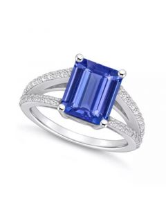 Tanzanite (3-1/7 Ct. t.w.) and Diamond (1/3 Ct. t.w.) Ring