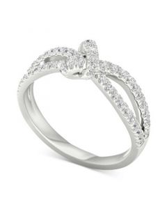 Lab Grown Diamond Knot Ring (1/2 ct. t.w.) in Sterling Silver