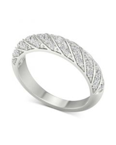 Lab Grown Diamond Band (3/8 ct. t.w.) in Sterling Silver