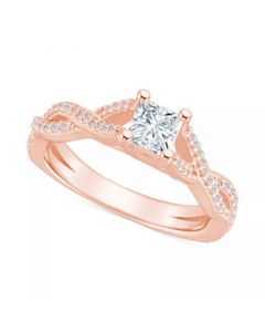 Diamond Princess Engagement Ring (3/4 ct. t.w.) in 14k White, Yellow or Rose Gold