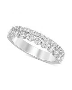 Diamond Double Row Band (1 ct. t.w.)  in 14k White Gold