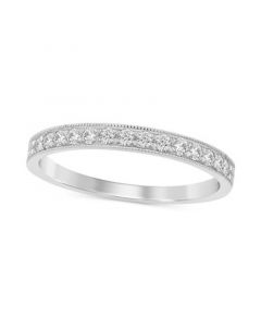 Diamond Milgrain Band (1/4 ct. t.w.) in 14k White or Yellow Gold