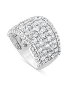 Diamond Cluster Ring (3 ct. t.w.) in 14k White Gold