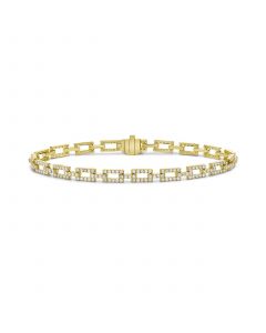 Diamond Square Link Bracelet (2 ct. t.w.) in 14k Gold