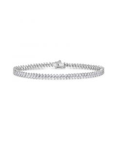 Diamond Double Row Tennis Bracelet (4 ct. t.w.) in 14k White Gold