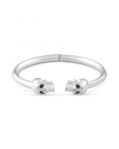 Stainless Steel 3D $kull Cuff Bracelet