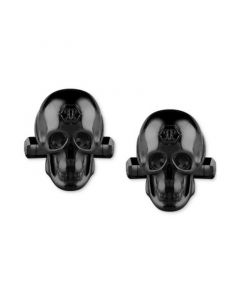 Black-Tone IP Stainless Steel 3D $kull Cuff Links