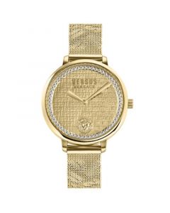 La Villette Women's 2 Hand Quartz Movement and Ion Plating Yellow Gold-Tone Bracelet Watch 36mm