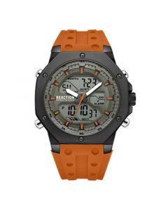 Men's Ana-digi Orange Silicon Strap Watch, 48mm