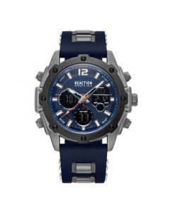 Men's Ana-digi Blue Silicon Strap Watch, 43.5mm