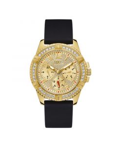 Men's Multi-Function Gold-Tone Silicone Watch 44mm