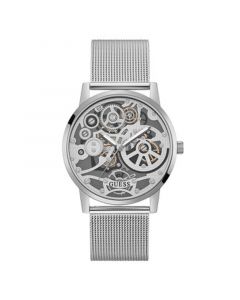 Men's Three-Hand Silver-Tone Mesh Watch 42mm