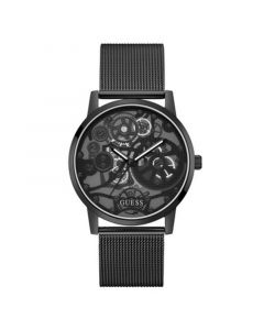 Men's Three-Hand Black and Gunmetal Mesh Watch 42mm