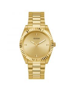 Men's Three-Hand Gold-Tone Stainless Steel Watch with Diamond Accents 42mm