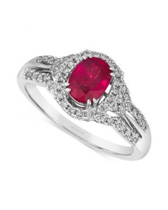 Couture® Passion Ruby (3/4 ct. t.w.) & Vanilla Diamond (1/3 ct. t.w.) Ring in Platinum