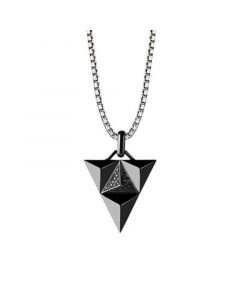 Dark Armor Diamond Pendant Necklace (1/3 ct. t.w.) in Black Rhodium Over Sterling Silver