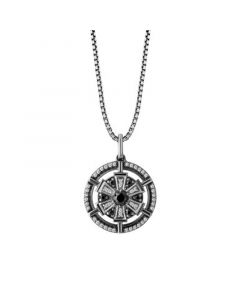 The Imperial Diamond Pendant Necklace (1/4 ct. t.w.) in Black Rhodium Over Sterling Silver