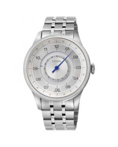 Men's Jones St Swiss Automatic Silver-Tone Stainless Steel Bracelet Watch 45mm