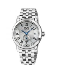 Men's Madison Swiss Automatic Silver-Tone Stainless Steel Bracelet Watch 39mm