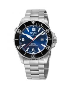 Men's Canal Street Swiss Automatic Silver-Tone Stainless Steel Bracelet Watch 46mm