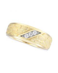 Diamond Nugget Pattern Band (1/10 ct. t.w.) in 10k Gold