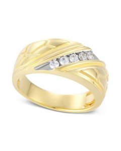 Diamond Nugget Pattern Band (1/4 ct. t.w.) in 10k Gold