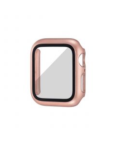 Unisex Rose Gold Tone/Gold Tone Full Protection Bumper with Integrated Glass Cover Compatible with 41mm Apple Watch