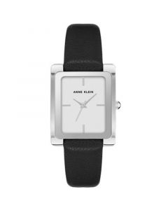 Women's Black Genuine Leather Strap Watch 40mm