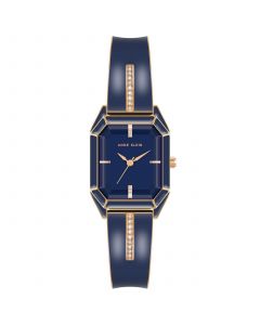 Women's Rose Gold-Tone Alloy with Navy Enamel Bangle Watch 32mm