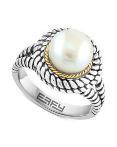 EFFY® Freshwater Pearl (9mm) Statement Ring in Sterling Silver & 18k Gold-Plate