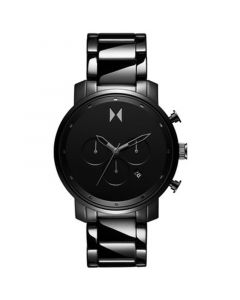 Men's Chrono Ceramic Black Bracelet Watch, 45mm