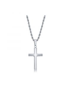 Mens Stainless Steel Cross Necklace