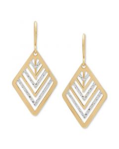 Openwork Rhombus Drop Earrings in 10k Gold, Created for Macy's