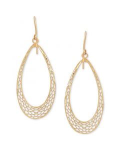 Graduated Openwork Teardrop Drop Earrings in 10k Gold, Created for Macy's