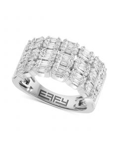 EFFY® Diamond Baguette Multirow Statement Ring (1-1/20 ct. t.w.) in 14k White Gold