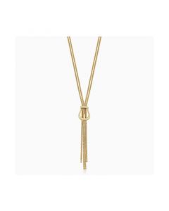 Buckle Up Lariat Necklace 17.5" In 18K Yellow Gold